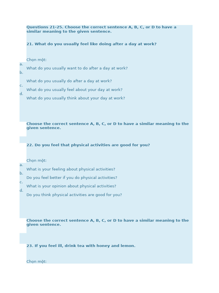 Questions 21 | PDF