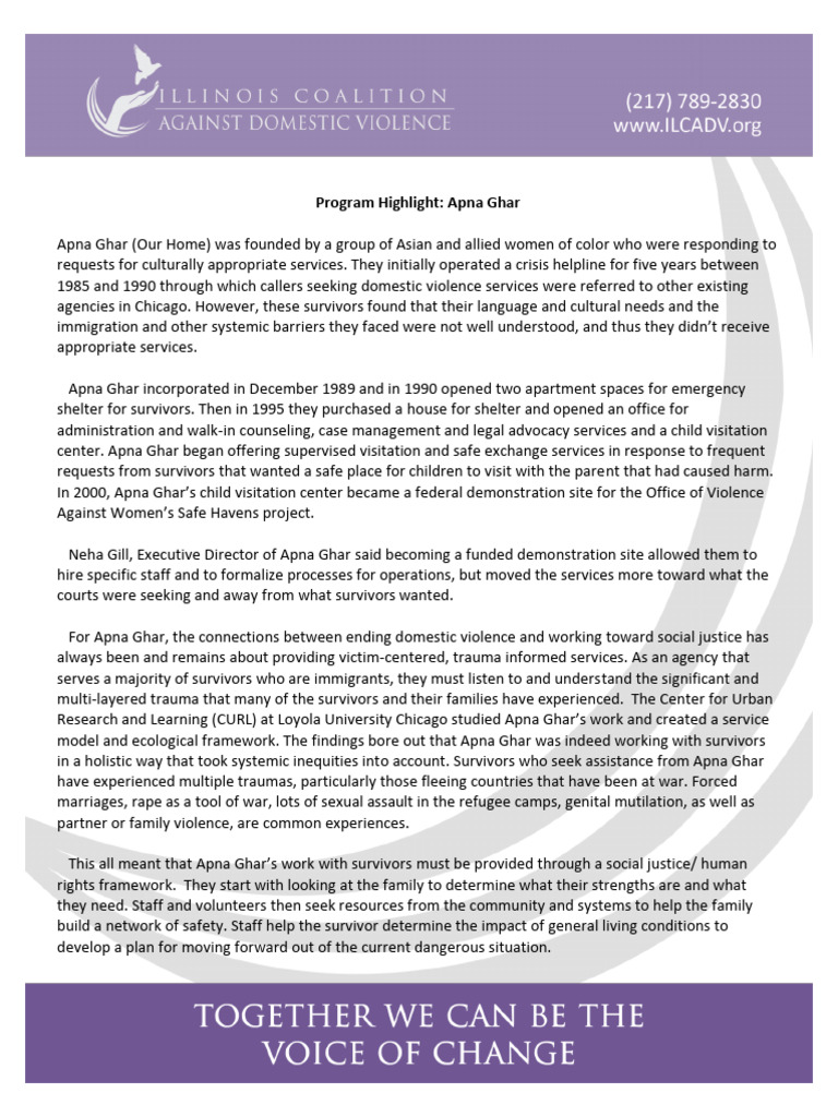 Icadv Apnaghar | PDF | Violence | Psychological Trauma
