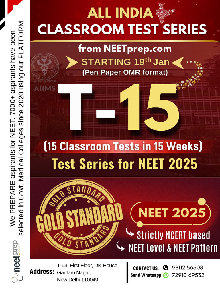 NEETprep Test Series Overview 2025-2026 | PDF | Chemistry | Biology