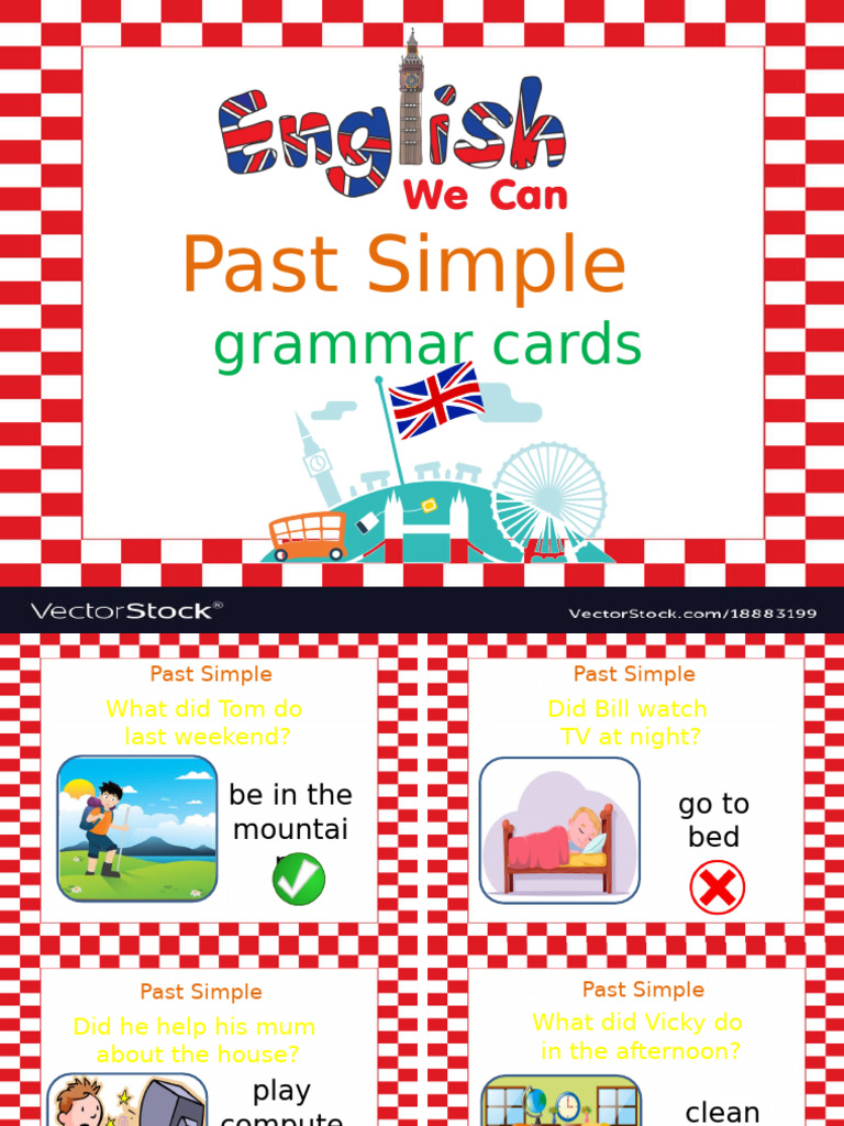 Past Simple Grammar Practice Cards | PDF