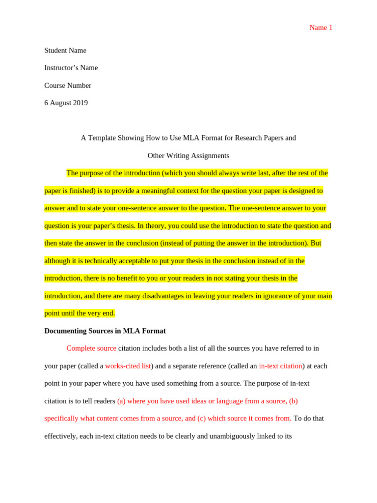 MLA Format Guide for Research Papers | PDF | Citation | Paragraph