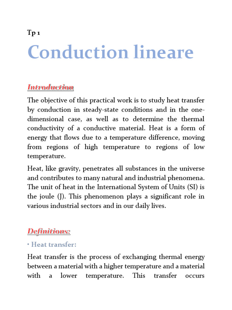 Study of Heat Conduction Principles | PDF | Thermal Conduction | Heat ...