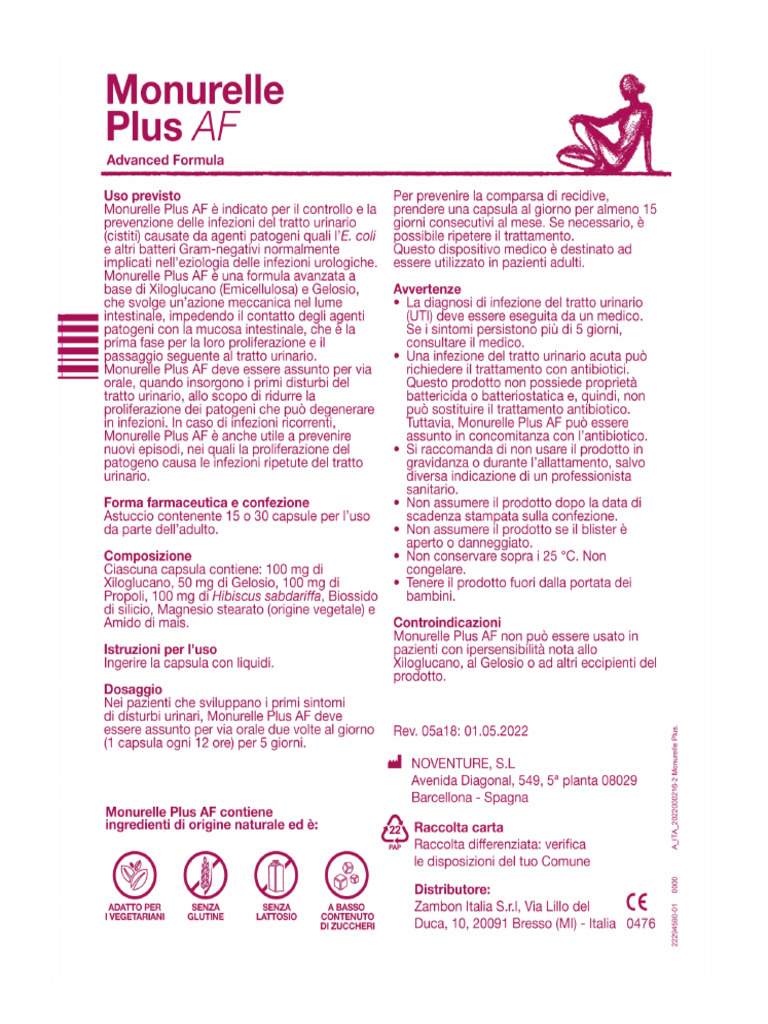 Monurelle Plus Foglietto Illustrativo | PDF