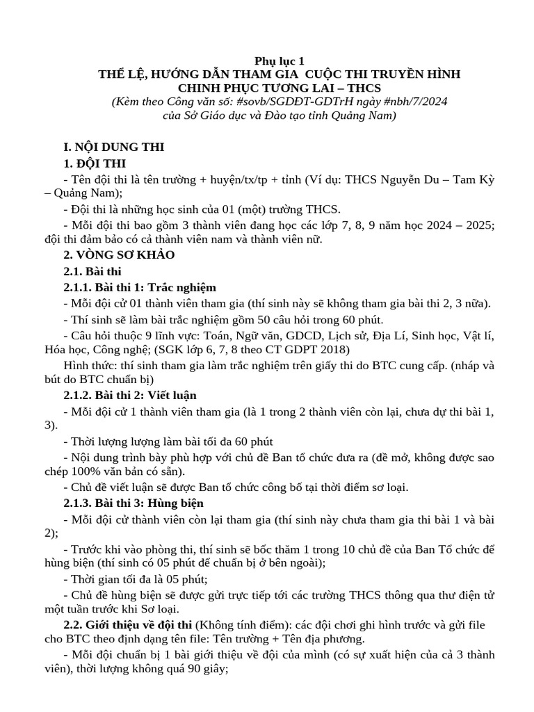 Phu Luc 1 | PDF