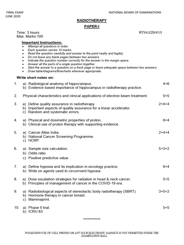Radiotherapy 41 P1 | PDF | Radiation Therapy | Cancer