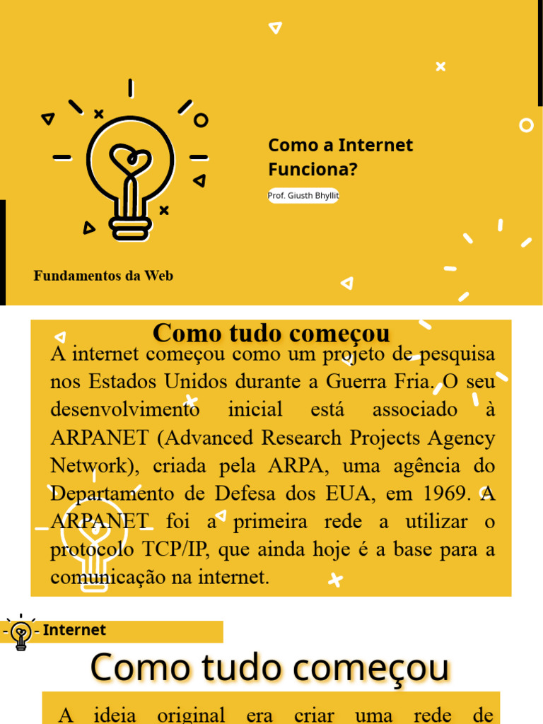 Fundamentos e Funcionamento da Internet | PDF | Rede de computadores ...
