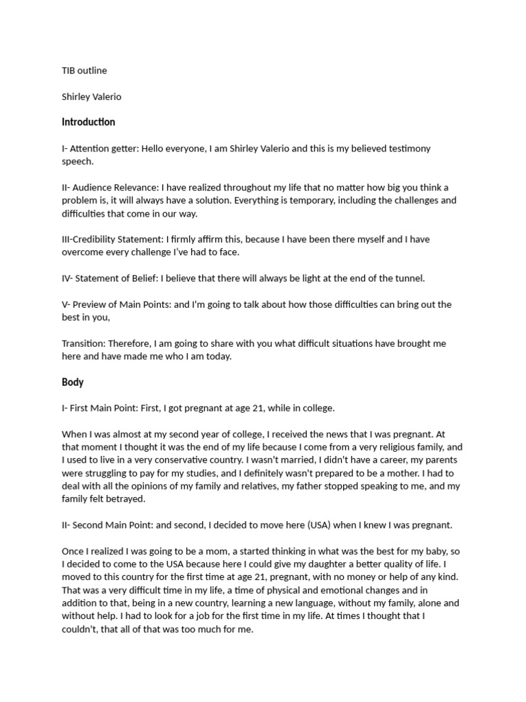 TIB Outline | PDF