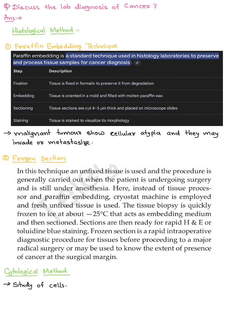Lab Diagnosis of Cancer | PDF