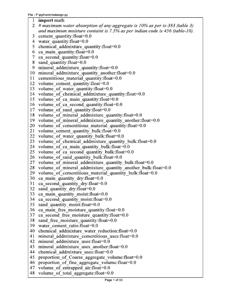 Mix Design Code PDF | PDF