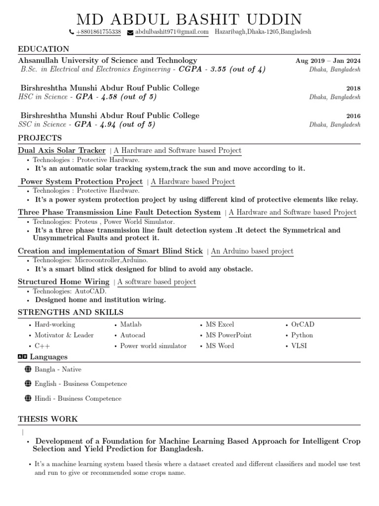 Electrical Engineering Student Profile | PDF | Computer Science | Computing