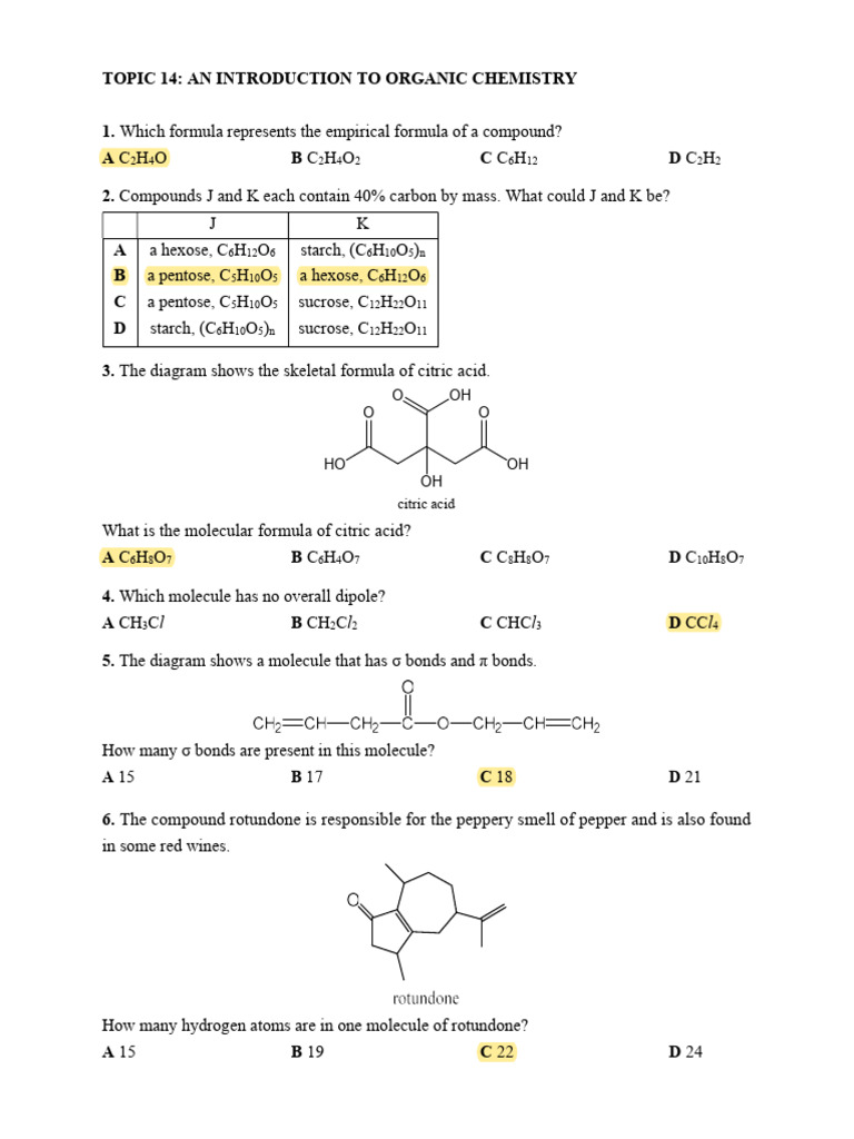 Topic 13 Introduction of Organic Chem | PDF | Isomer | Molecules