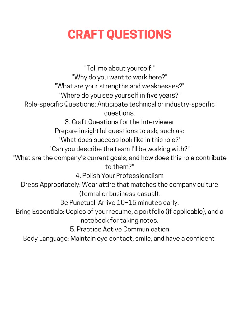 Scraft Questions | PDF