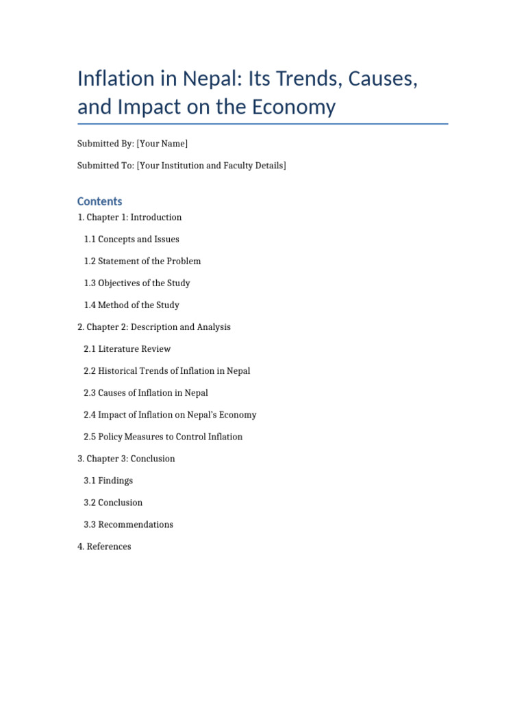 Complete Inflation in Nepal Final | PDF | Inflation | Government Budget ...