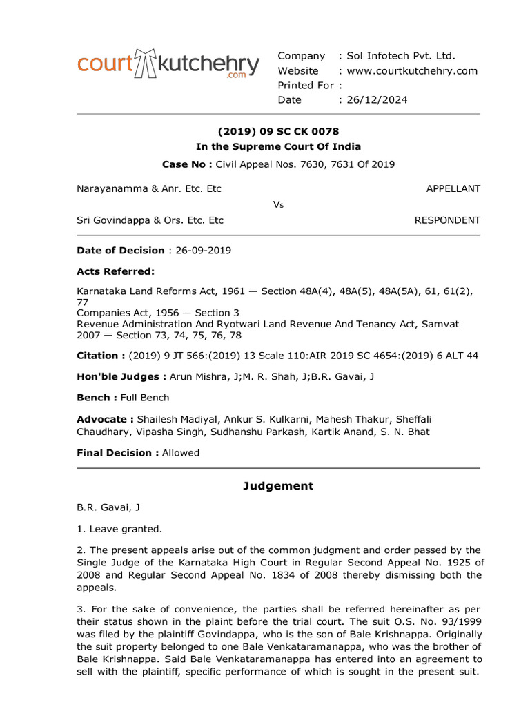 Supreme Court Ruling on Land Sale Agreement | PDF | Lawsuit | Lease