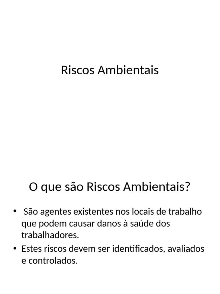 Identificação e Controle de Riscos Ambientais | PDF | Radiação ...