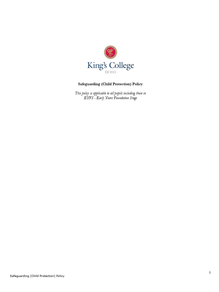Child Protection Policy Guide | PDF | Child Protection | Social Psychology