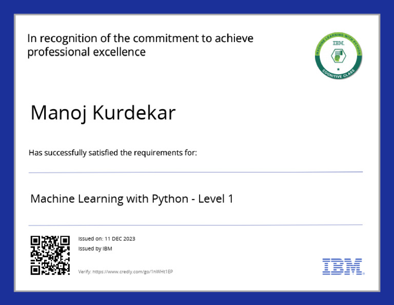 Machine Learning With Python Level 1 Badge20231212-29-Bb10kg | PDF