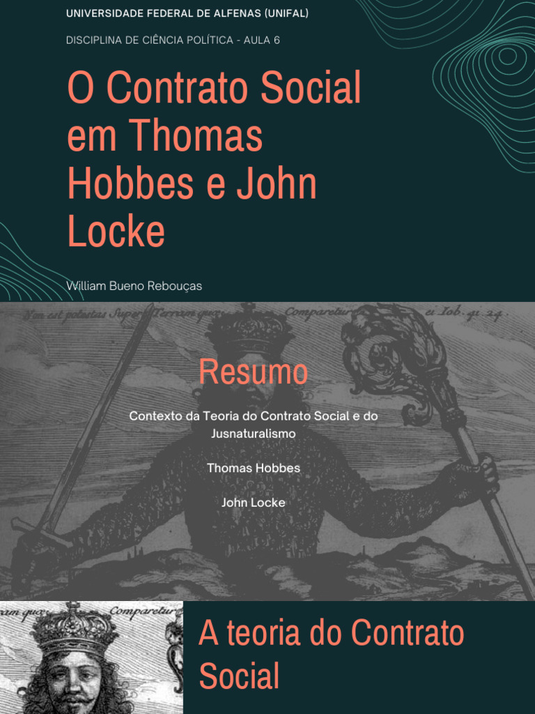 Contrato Social: Hobbes e Locke | PDF | Lei Natural | John Locke