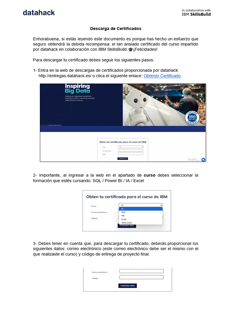 Manual Descarga Certificados | PDF