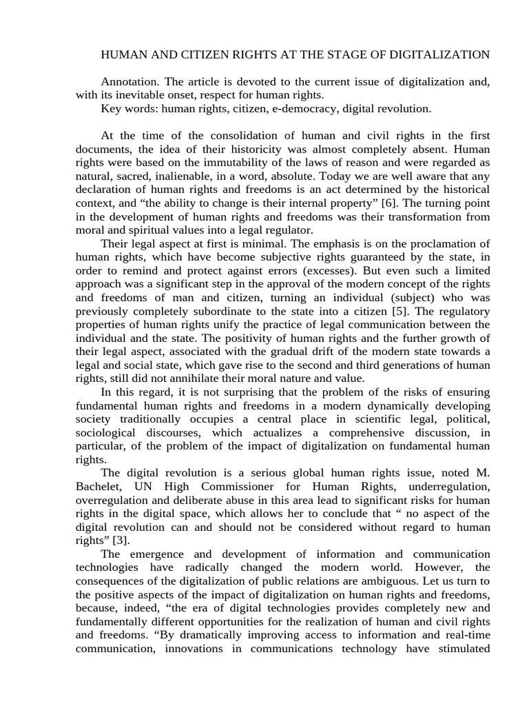 Human Rights in the Digital Age | PDF | Human Rights | Political Science