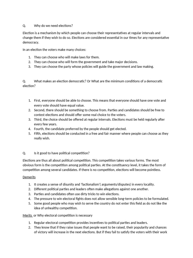 Importance of Democratic Elections | PDF | Electoral District | Elections