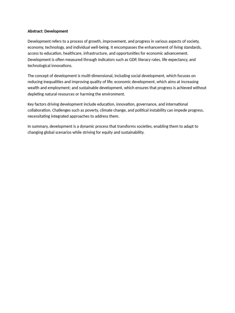 Understanding Development: Growth and Progress | PDF