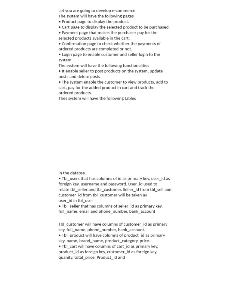 E-commerce System Design Overview | PDF