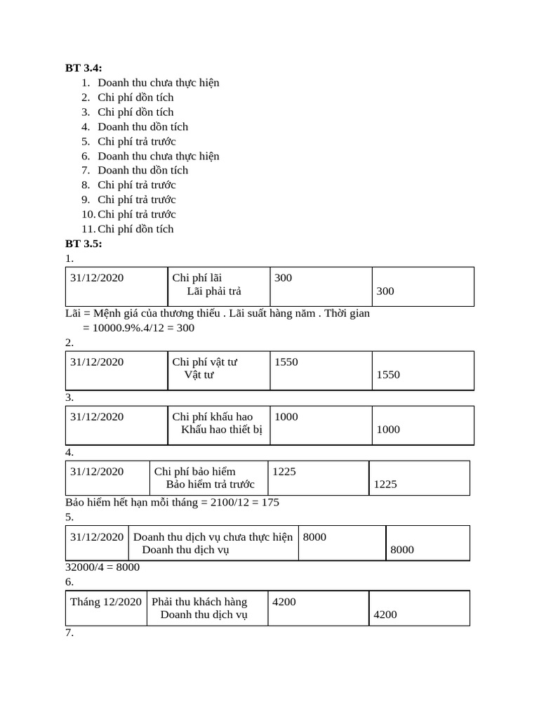 BT NLKT Chương 3 | PDF