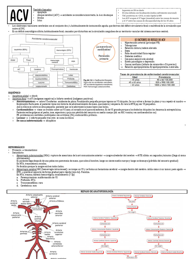 Tratamiento del EVC y su diagnóstico | PDF | Carrera | Infarto de miocardio
