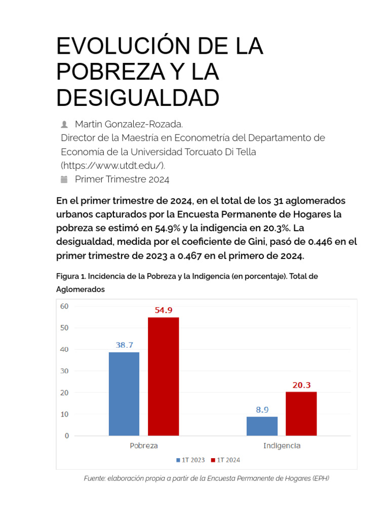 EVOLUCIÓN DE LA POBREZA Y LA DESIGUALDAD | PDF | Pobreza | Pobreza e ...