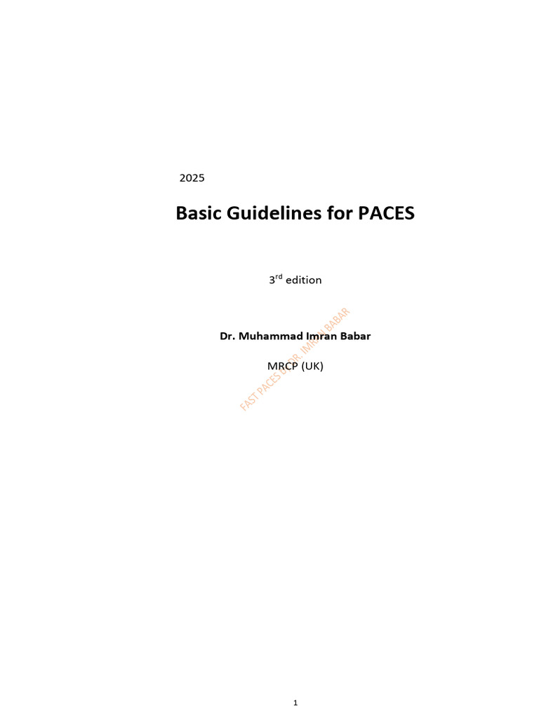 PACES 2025 Guidelines and Exam Tips | PDF | Physical Therapy | Nursing