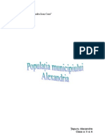 Populaţia municipiului Alexandria