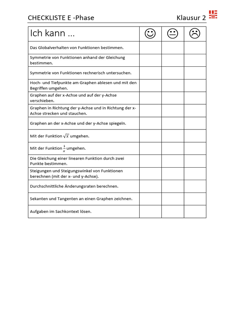 Checkliste Klausur 2 | PDF