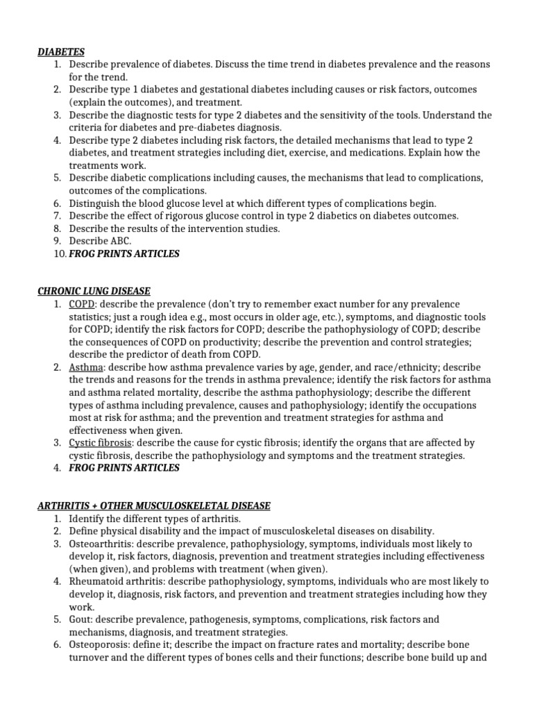 Exam 4 - Review | PDF | Diabetes | Asthma