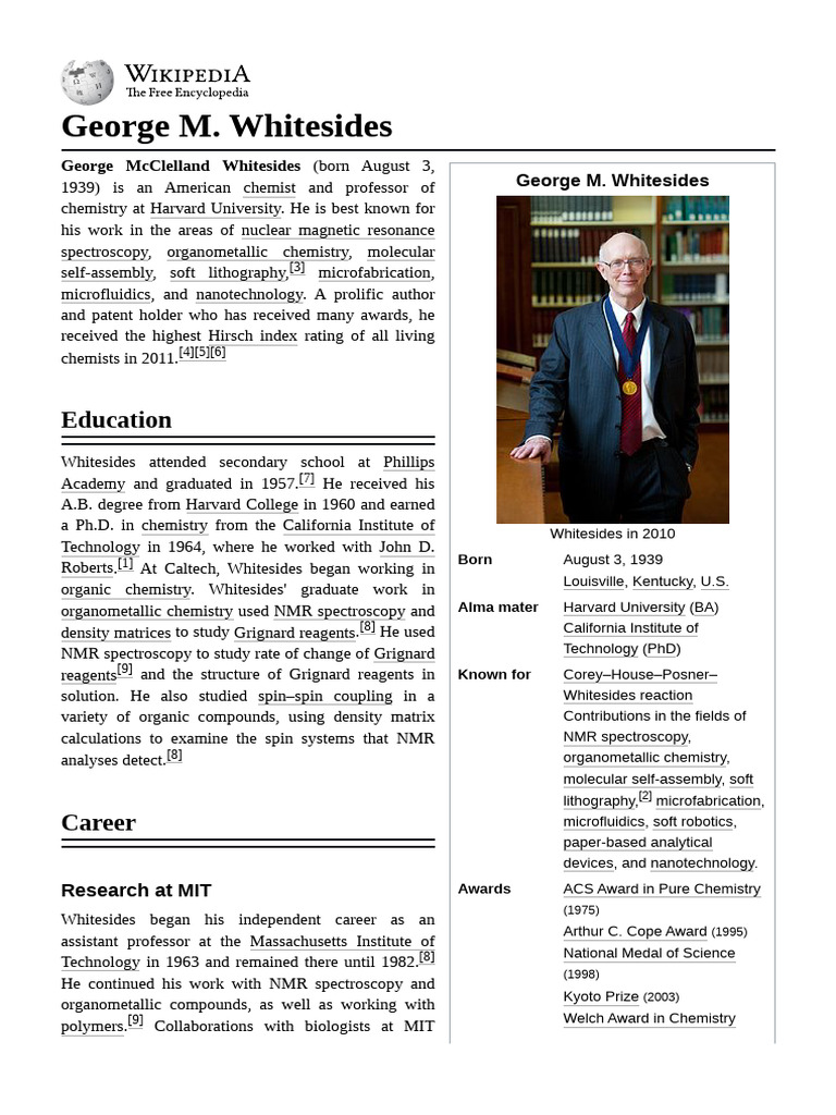 George M Whitesides Pdf Science