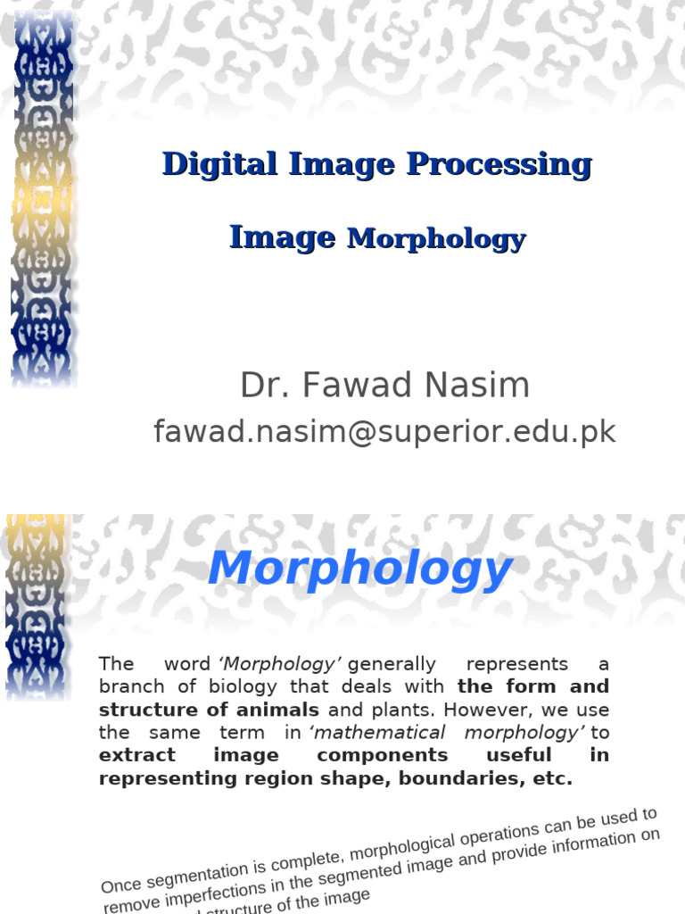 Morphological Operations in Image Processing | PDF | Image Segmentation ...