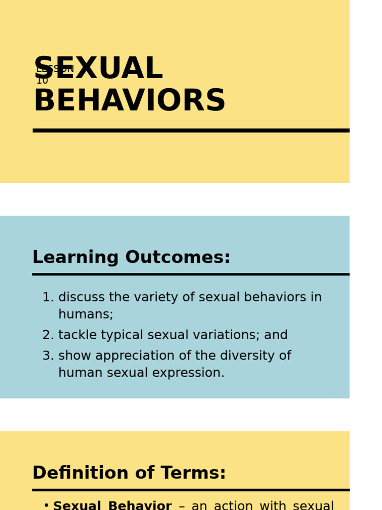 Understanding Human Sexual Behaviors | PDF | Sexual Arousal | Orgasm