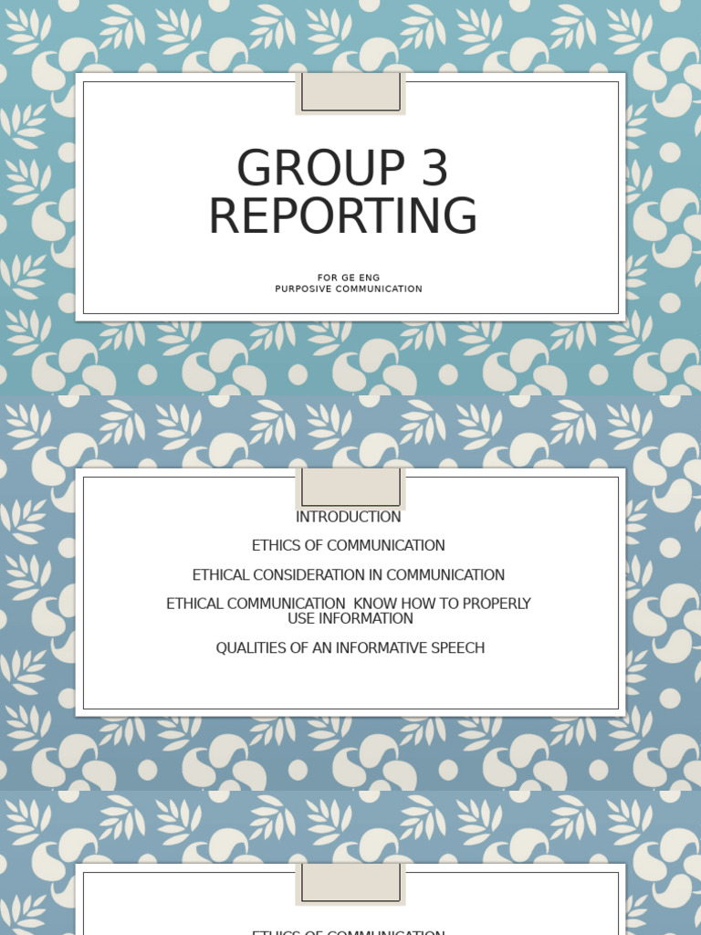 Group 3 | PDF