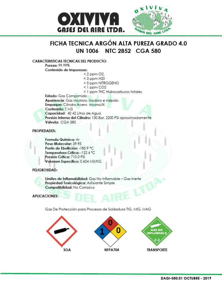 Dagi 050.01 Argon Ap Grado 4.0 | PDF