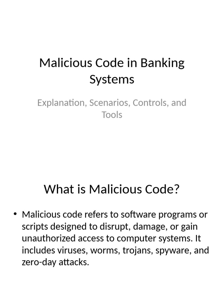 Malicious Code in Banking | PDF
