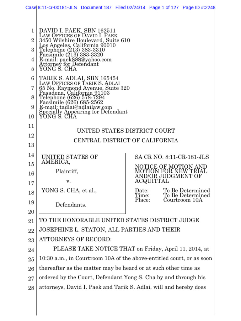 Cha 187 motion for judgment of acquittal pdf common law public law