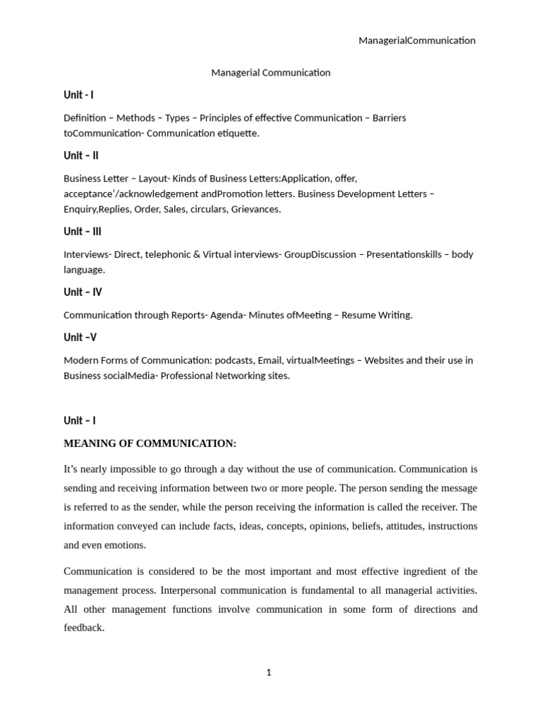 Effective Managerial Communication Guide | PDF | Communication ...