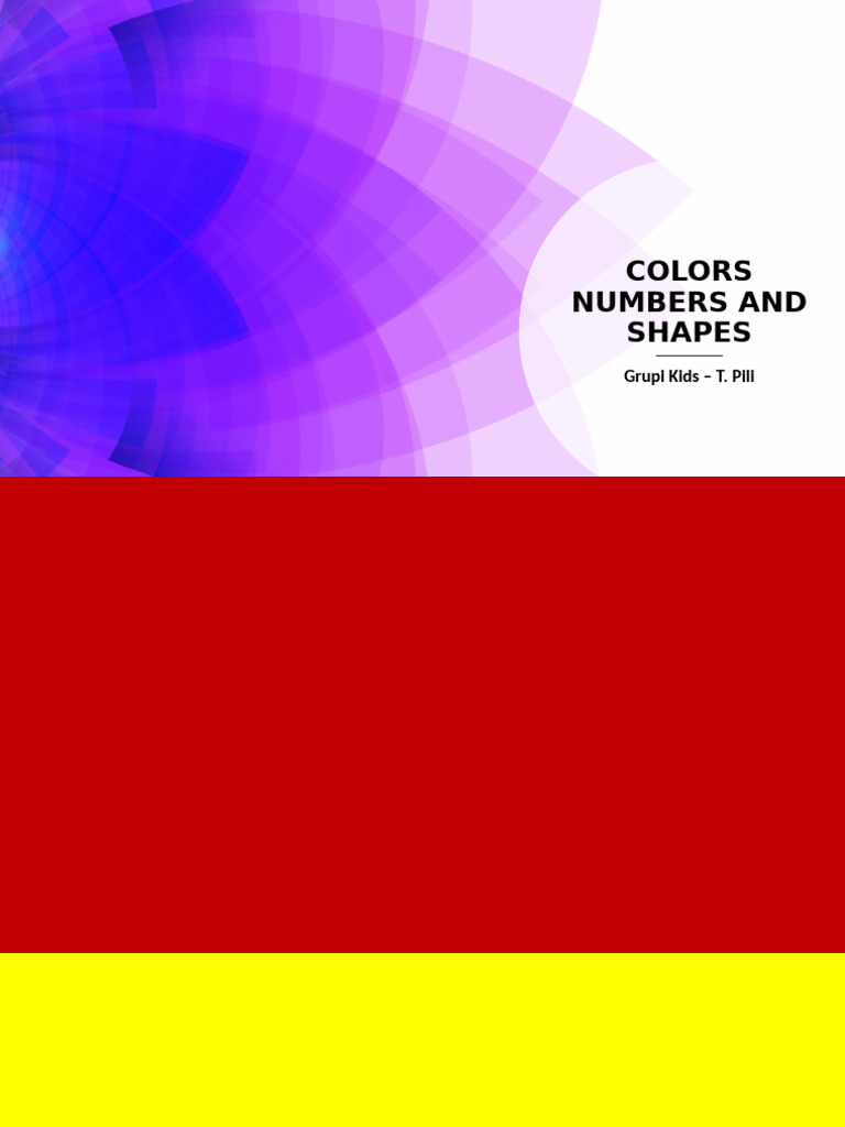 Colors Numbers and Shapes | PDF
