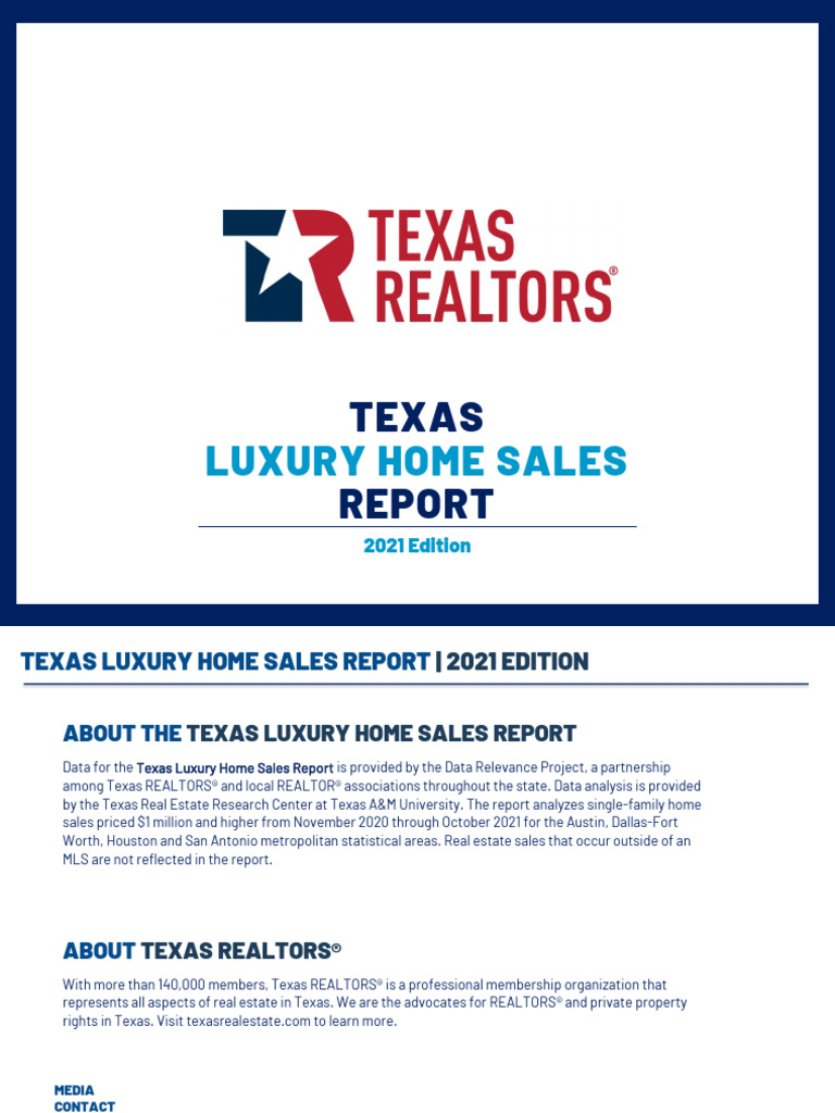 2021 Texas Luxury Home Sales Report | PDF | Texas | Austin