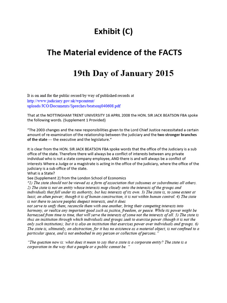 Legal Definition of Material Evidence | PDF | State (Polity) | Sovereignty
