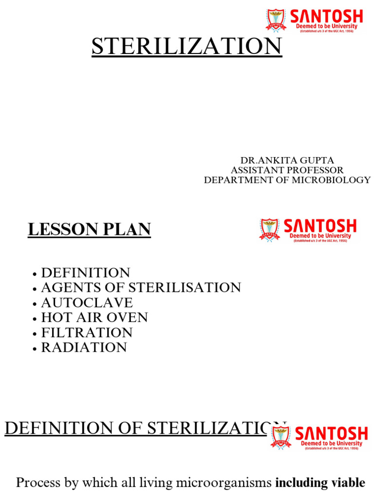 Comprehensive Guide to Sterilization Methods | PDF | Sterilization ...