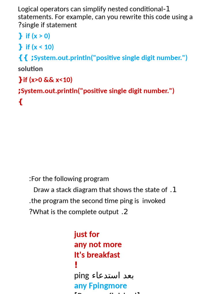 Simplifying Conditionals in Java Code | PDF | Computer Programming ...