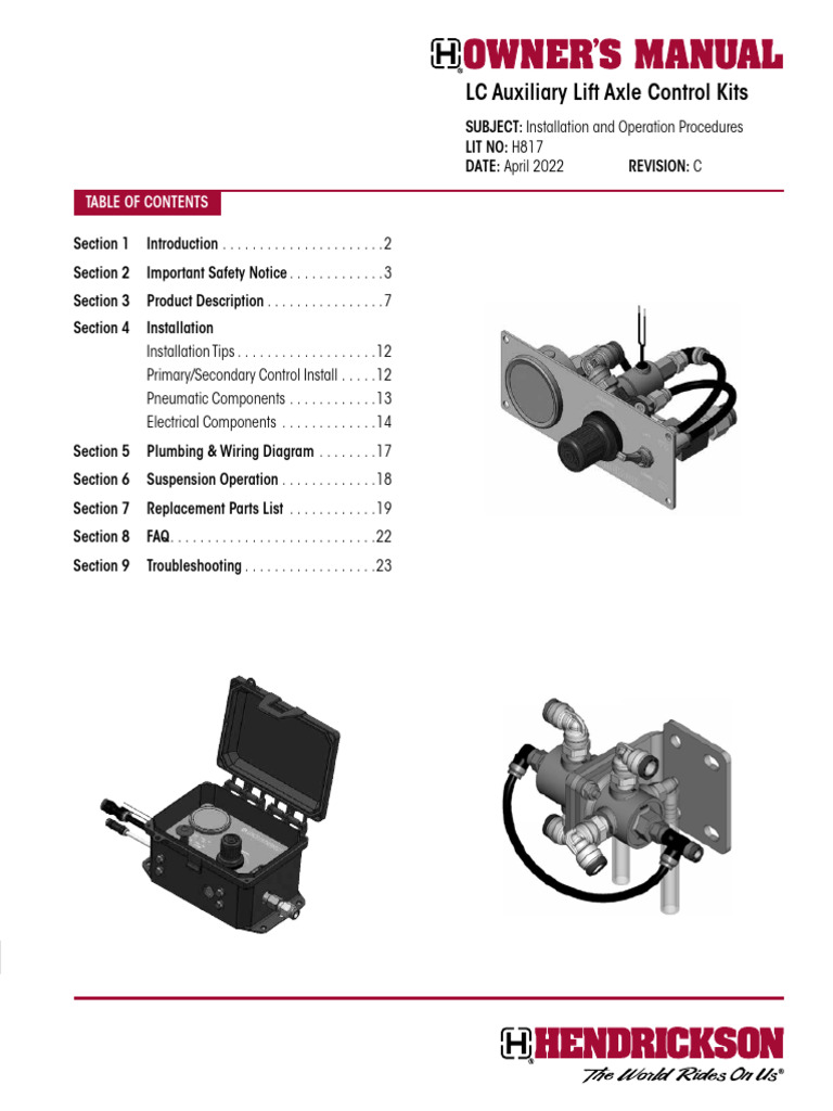 LC Auxiliary Lift Axle Control Kits: Specialty Products - Auxiliary ...