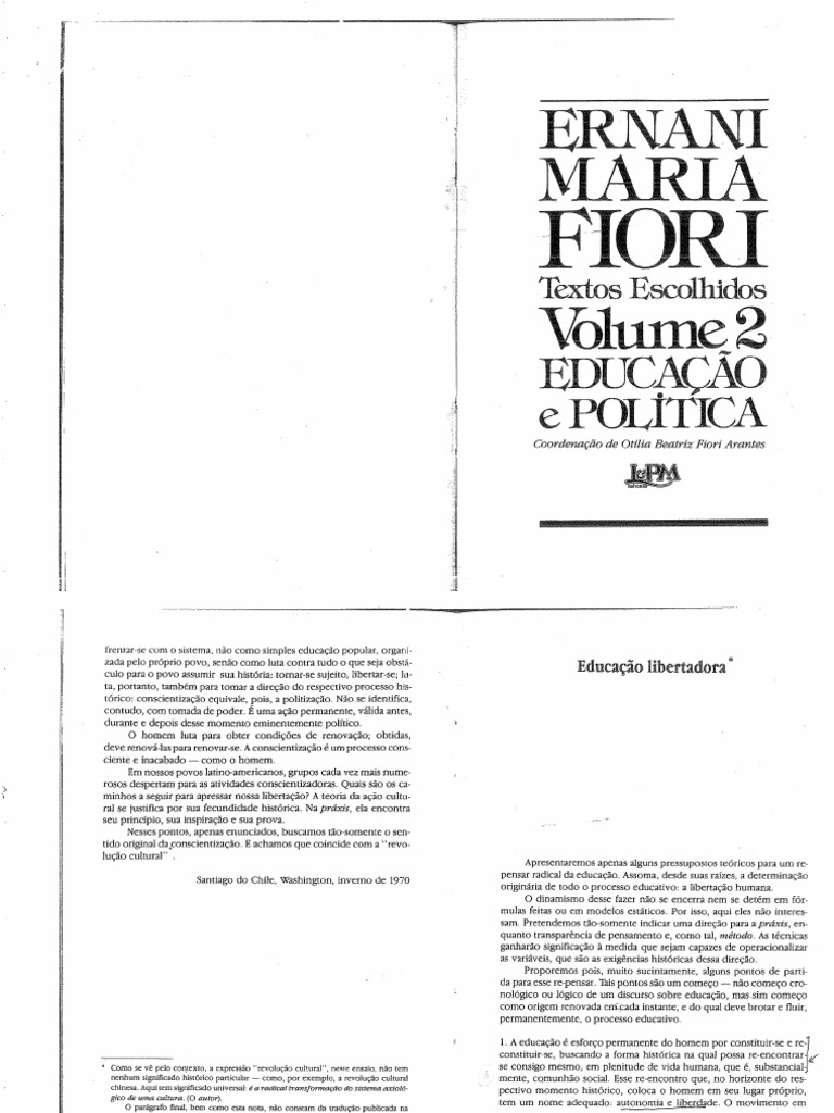 FIORI Educação Libertadora PDF