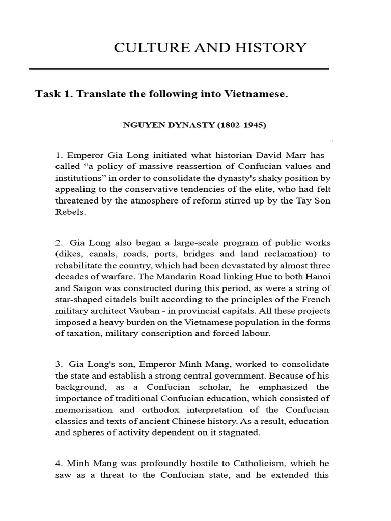 Lesson 9-CULTURE AND HISTORY - Part 1 | PDF | Vietnam